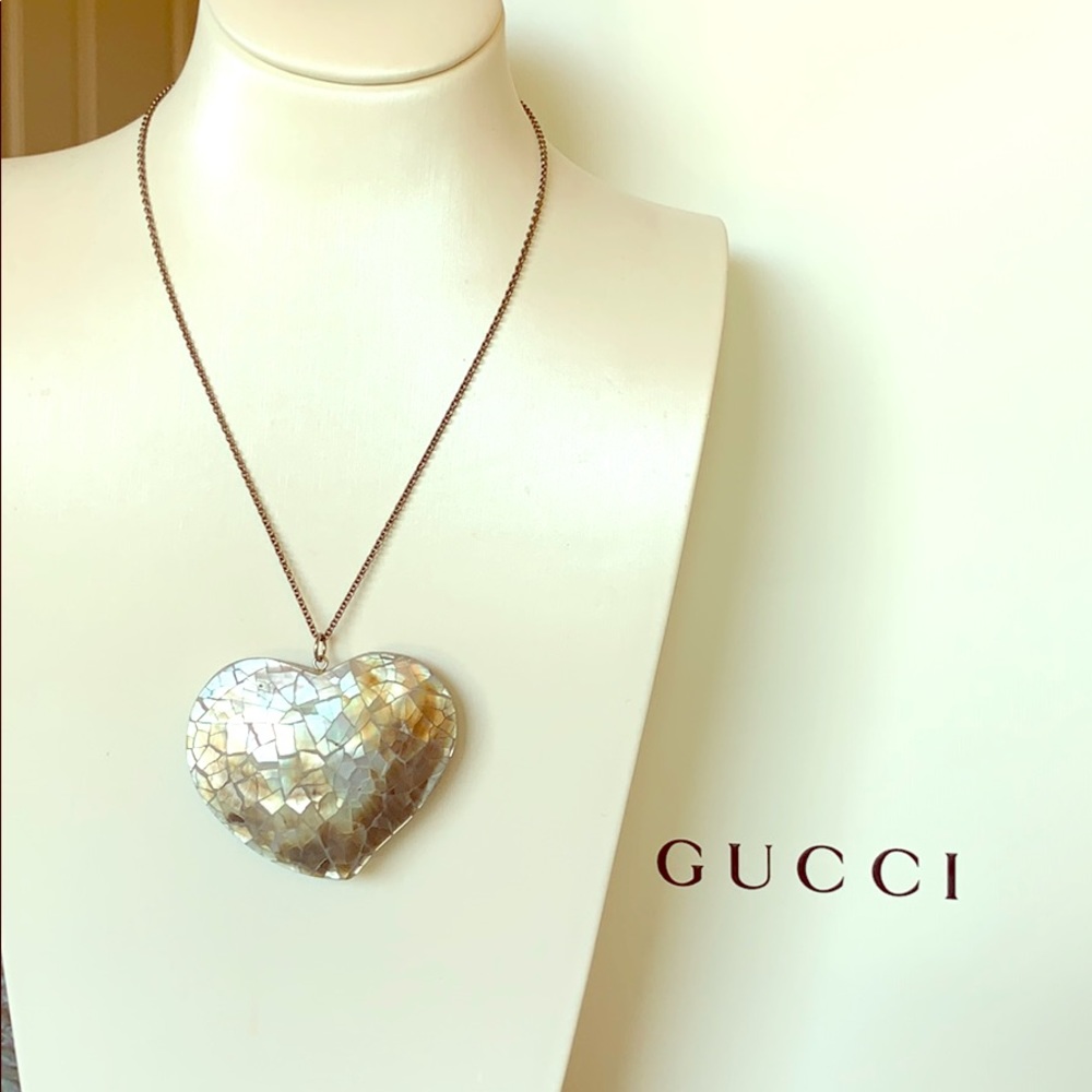 Mosaic heart necklace—very unique!